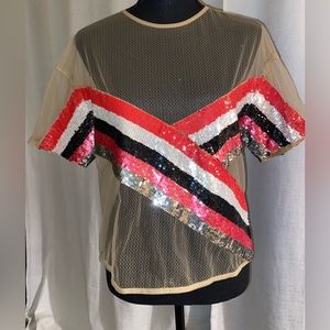 NBD sequin top
